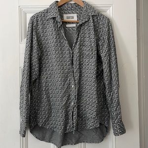Grayson gray flannel shirt - size medium with hearts